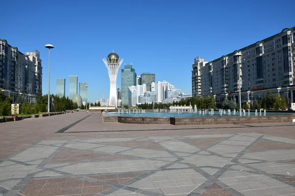 Θέα Στον Πύργο Μπατερέκ Στην Αστάνα Πρωτεύουσα Του Καζακστάν — Φωτογραφία Αρχείου