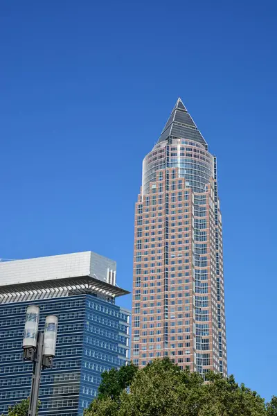 Francfort Allemagne 2021 Vue Avec Des Bâtiments Modernes Dans Ville — Photo