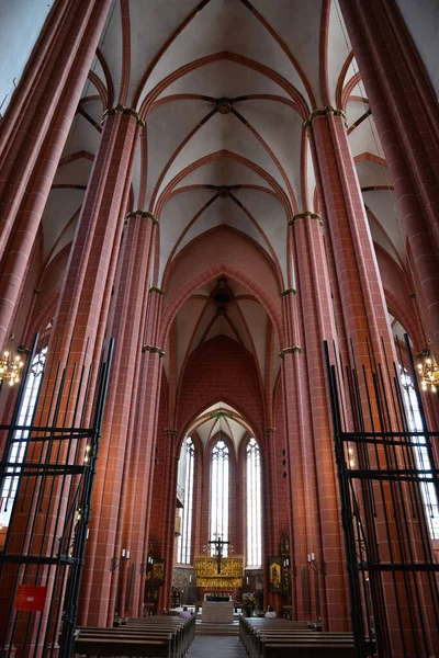 Frankfurt Německo 2021 Interiér Císařské Katedrály Bartoloměje Kaiserdom Frankfurtu Nad — Stock fotografie