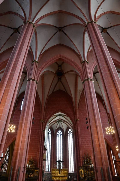 Frankfurt Německo 2021 Interiér Císařské Katedrály Bartoloměje Kaiserdom Frankfurtu Nad — Stock fotografie
