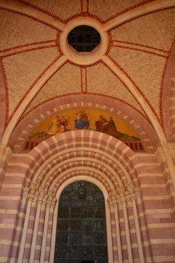 Speyer, Almanya 08.14.2021: Speyer Katedrali 'nin iç görünümü