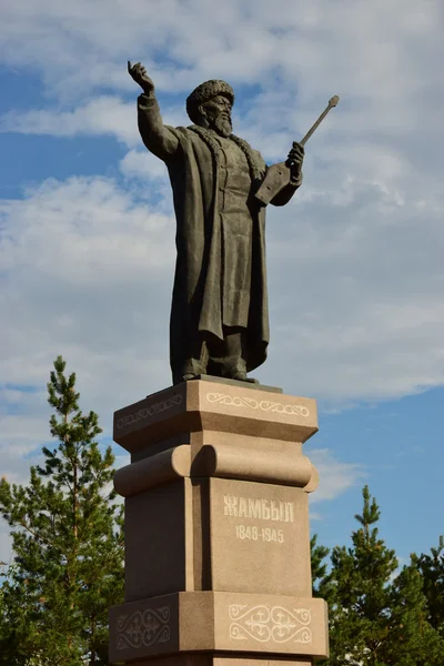 Monumento a Dschambul Dschabayev — Foto Stock