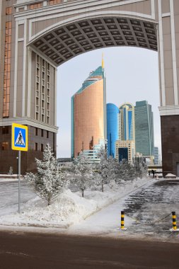Astana, Kazakistan başkenti modern binalar