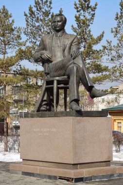 Anıt ot büyük Kazak şair sak Seifullin