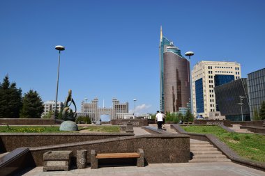 Astana, Kazakistan'ın sokak görünümü