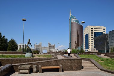 Astana, Kazakistan'ın sokak görünümü