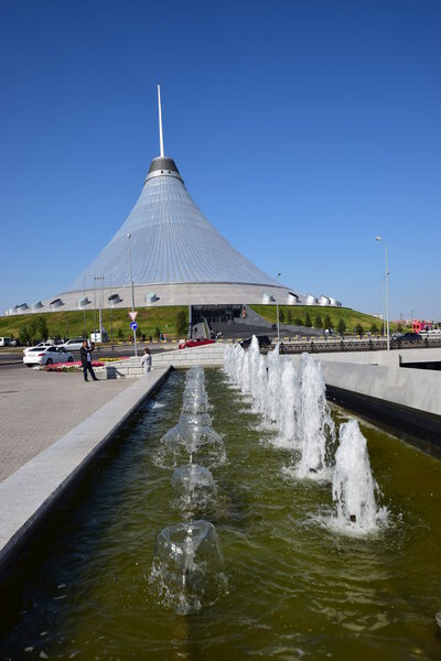 View on the KHAN SHATYR shopping and entertainment centre in Astana