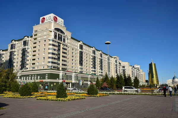 A street view-ban Asztana, Kazahsztán fővárosa — Stock Fotó
