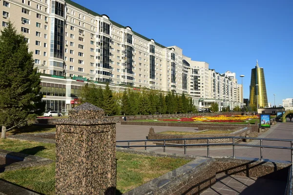 Uma vista de rua em Astana, capital do Cazaquistão — Fotografia de Stock