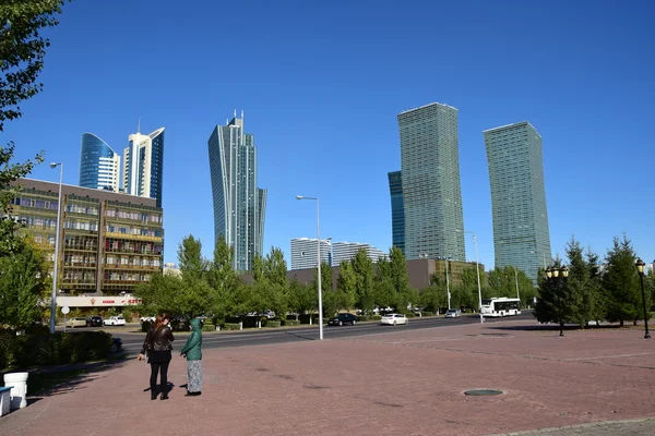 De mening van de A-straat in Astana, de hoofdstad van Kazachstan — Stockfoto