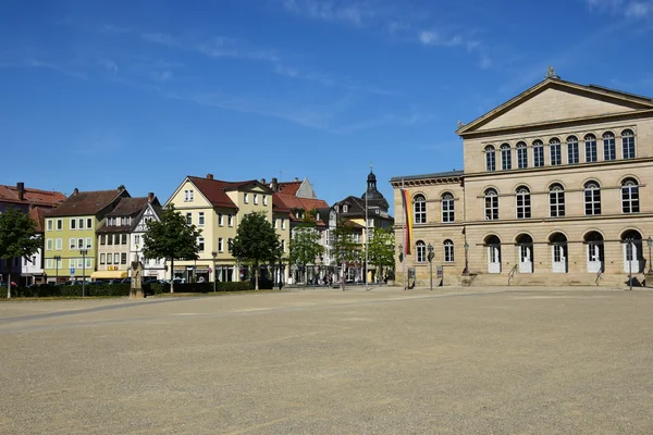 Nézd a Schlossplatz tér Coburg, Bajorország, Németország — Stock Fotó