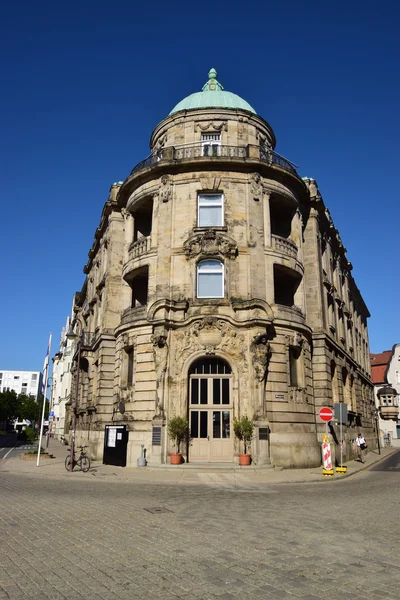 Street view with historical buildings in Bayreuth, Germany — Stock Photo, Image