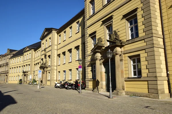 Utcára néző, a történelmi épületek, Bayreuth, Németország — Stock Fotó
