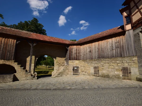 Veduta nella città storica di Rothenburg, Baviera, Germania — Foto Stock