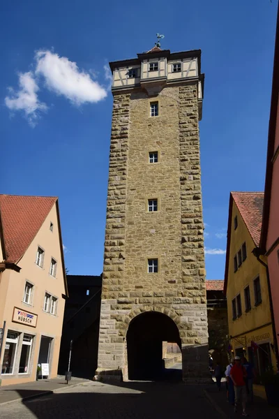 Nézd a történelmi város Rothenburg, Bajorország, Németország — Stock Fotó