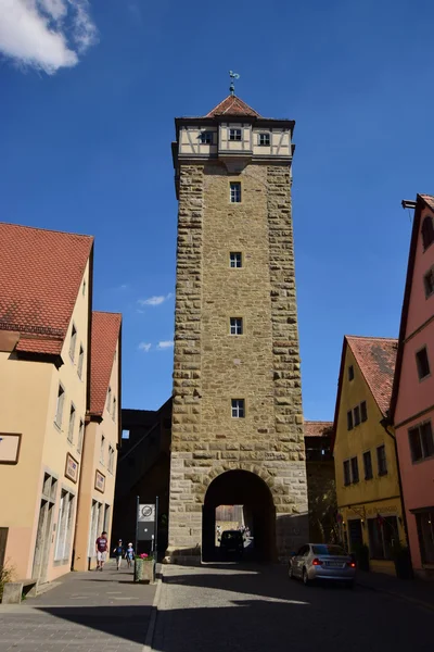 Zobacz w zabytkowej miejscowości Rothenburg, Bavaria, Niemcy — Zdjęcie stockowe