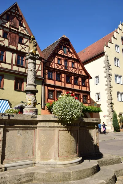 Zobrazit v historickém městě Rothenburg, Bavorsko, Německo — Stock fotografie