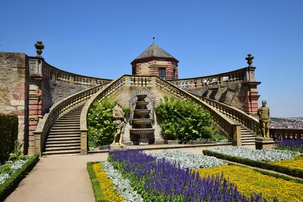 Ayrıntı Marienberg kale Wurzburg, Bavyera, Almanya