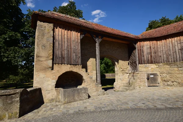 Vista sulla strada a Rothenburg, Germania — Foto Stock