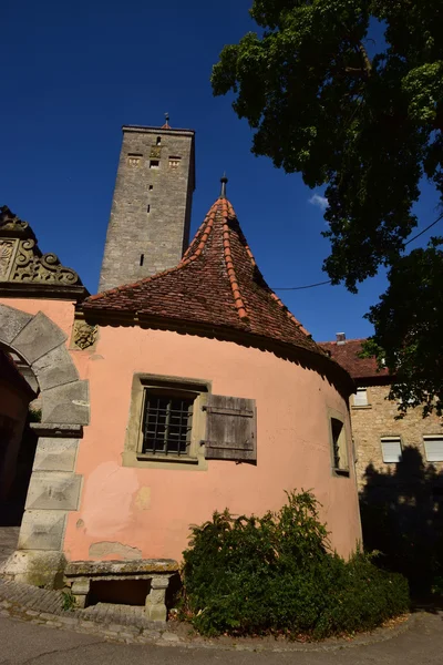 Vue sur la rue à Rothenburg, Allemagne — Photo