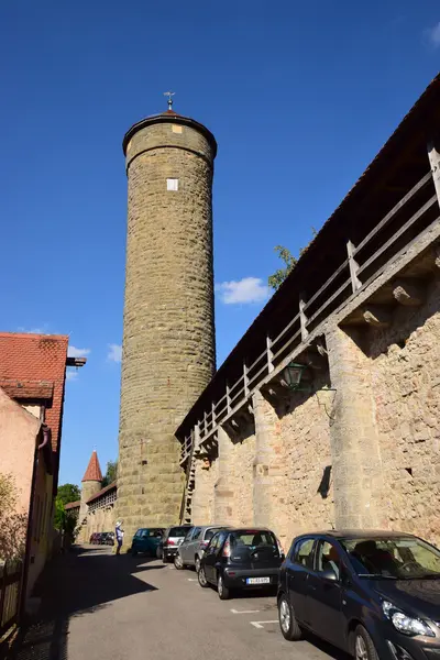 Ιστορικό κτίριο στην πόλη του Rothenburg, Γερμανία — Φωτογραφία Αρχείου