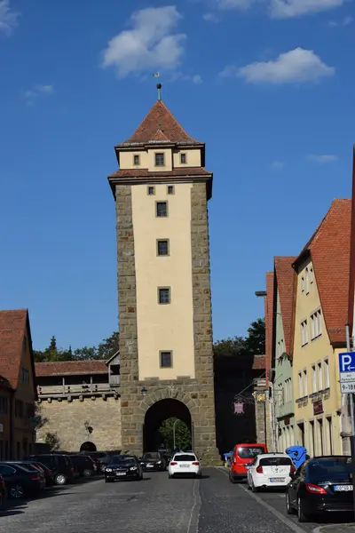 Ιστορικό κτίριο στην πόλη του Rothenburg, Γερμανία — Φωτογραφία Αρχείου