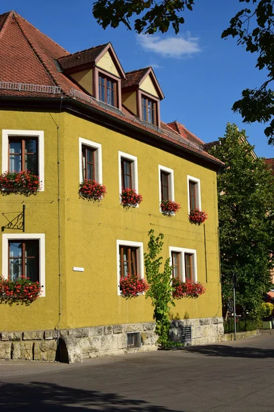 Ιστορικό κτίριο στην πόλη του Rothenburg, Γερμανία — Φωτογραφία Αρχείου