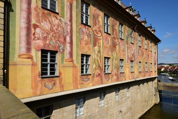 Het Altes Rathaus oude stadhuis, in Bamberg, Duitsland — Stockfoto