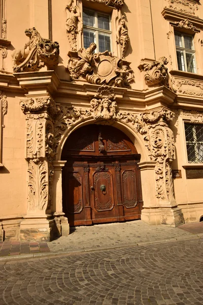Kapu a Bottingerhaus barokk város palast, Bamberg, Németország — Stock Fotó