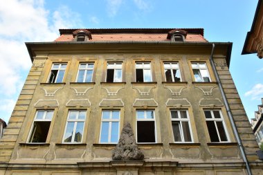 Bamberg, Almanya 07.28.2018: Bamberg, Bavyera 'daki tarihi binalar, Yukarı Franconia, Almanya
