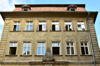 Bamberg, Almanya 07.28.2018: Bamberg, Bavyera 'daki tarihi binalar, Yukarı Franconia, Almanya