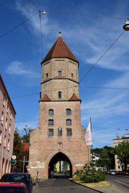 The JAKOBERTOR tower and gate in Augsburg, Germany clipart