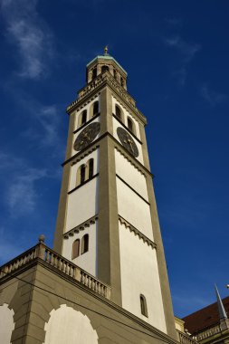Tarihi Perlachturm Kulesi Augsburg, Almanya