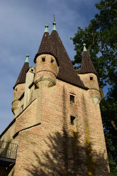 Historical FUNFGRATTURM tower in Augsburg, Germany — Stock Photo, Image