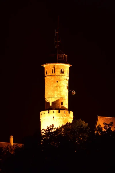 Bamberg Germany Night View Historical Town Bamberg Bavaria Region Upper — Stock Photo, Image