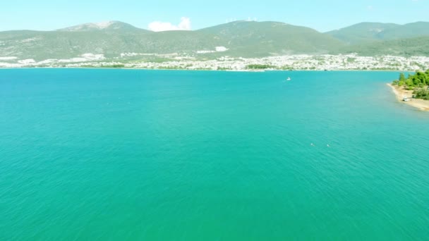 Naturaleza Pura Con Increíbles Aguas Verdes Día Verano Didim Turquía — Vídeos de Stock