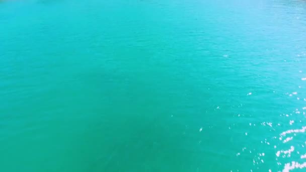 Luchtfoto Natuur Landschap Van Geheime Baai Van Egeïsche Zee Waar — Stockvideo