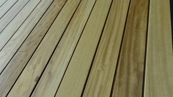 木製の桟橋板の背景 天然木の質感の背景 床に木のパネルの暖かい色 — ストック写真