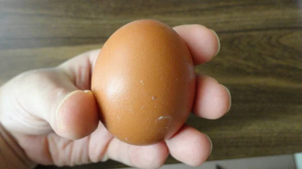 Φρέσκα Αυγά Ξύλινο Φόντο Κοντινή Εικόνα Των Αυγών Κότας Βιολογικά — Φωτογραφία Αρχείου