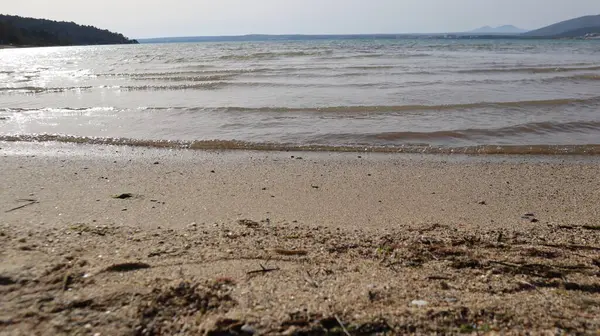Спокойное Море Небо Концепции Закате Вдохновляющий Природный Ландшафт Эгейского Пляжа — стоковое фото