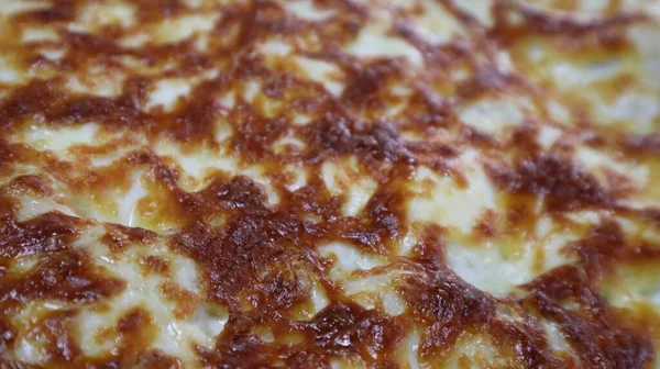 Domácí Lasagne Roztavené Čedarové Pozadí Tradiční Italská Kuchyně Lasagne Sýr — Stock fotografie