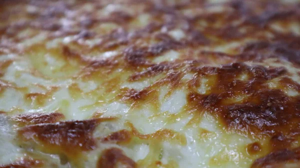 Domácí Lasagne Roztavené Čedarové Pozadí Tradiční Italská Kuchyně Lasagne Sýr — Stock fotografie