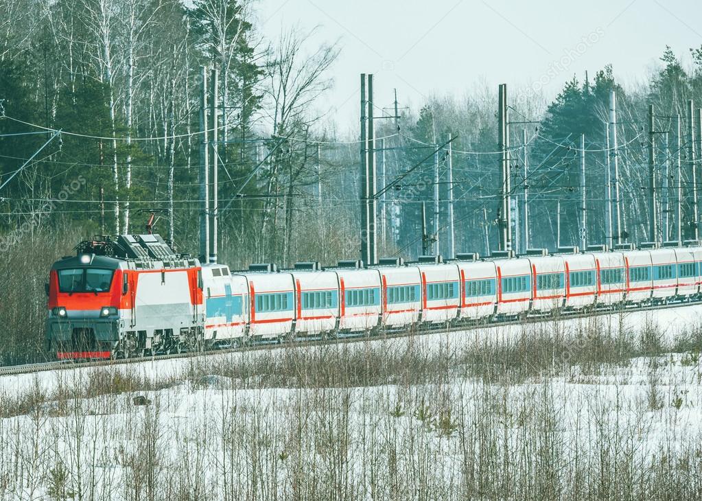 Modern high-speed train