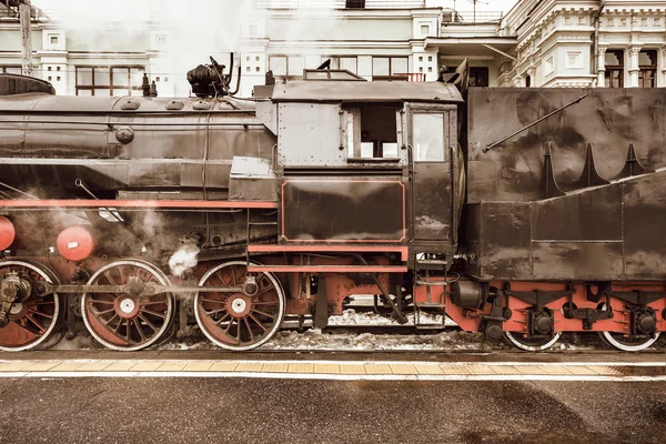 Treno a vapore retrò . — Foto Stock