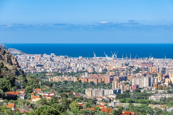 Aerial view of Palermo from Monreale. — Stock Photo, Image