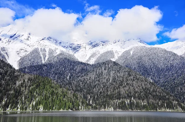 Mountains by Ritsa lake. — Stock Photo, Image