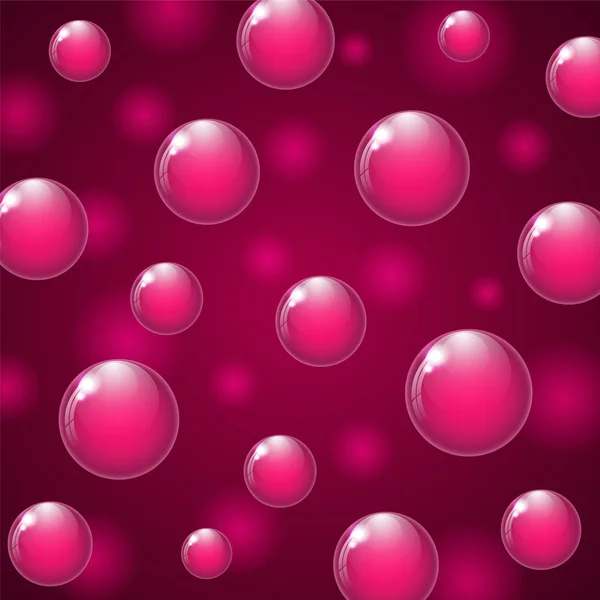 Bolas rosadas sobre fondo colorido . — Archivo Imágenes Vectoriales