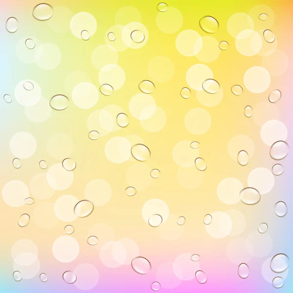 Water drops on the glass. — Stock Vector