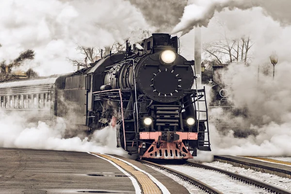 Retro steam train. — Stock Photo, Image