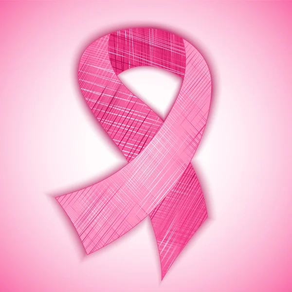Breast cancer awareness rosa band på färgstarka bakgrund. — Stock vektor